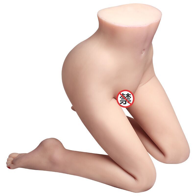 Airplane Cup Male Molded Inflatable Doll with Silicone Body and Skeleton Leg Mod